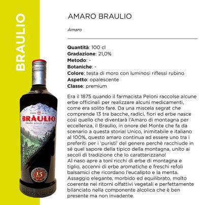 BRAULIO AMARO 21? CL.100 BOTTIGLIA [CAMPARIBRAULIO100]