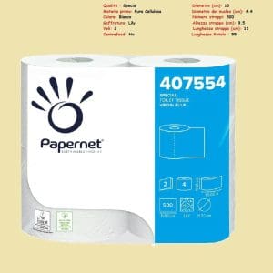 NON DISP.CARTA IGIENICA 2V 55mt x 60 ROTOLI ART.407554 [PAPERNET110]