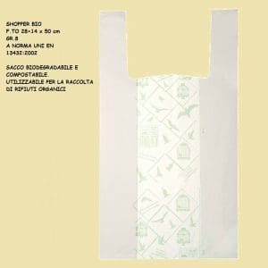 SHOPPER BIO BIANCHE Gr.7 28x50cm x 500 Pz. [BIOEXTRUSION105]