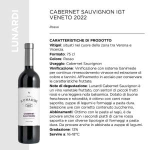 CABERNET SAUV. IGT VENETO 2022 Cl.75 x 6 Pz. [LUNARDI110]