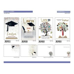 BIGLIETTI LAUREA FOIL ORO x 12 Pz. ART.AGVC26/12 [MARPIMAR115]
