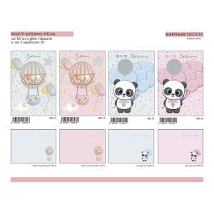 BIGLIETTI BATTESIMO SPECIAL FOIL+GLITTER x 12 Pz. ART.ASRC04/12 [MARPIMAR215]