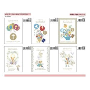 BIGLIETTI COMUNIONE PORTASOLDI x 12 Pz. ART.ASRC11/12 [MARPIMAR225]