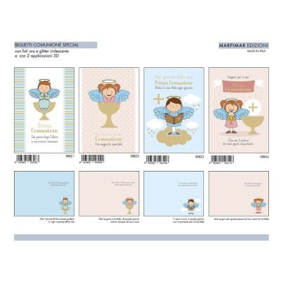 BIGLIETTI COMUNIONE SPECIAL x 12 Pz. ART.ASRB06/12 [MARPIMAR235]