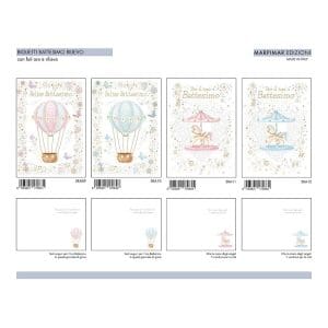 BIGLIETTI BATTESIMO RILIEVO x 12 Pz. ART.ASRA03/12 [MARPIMAR254]