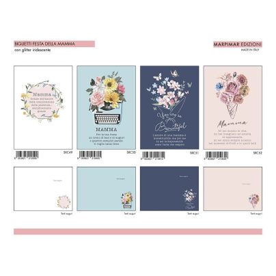 BIGLIETTI FESTA DELLA MAMMA x 12 Pz. ART.ASRC16/12 [MARPIMAR275]
