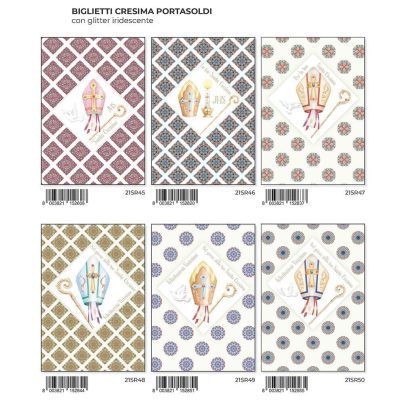 BIGLIETTI CRESIMA PORTASOLDI x 12 Pz. ART.21ASR11/12 [MARPIMAR502]