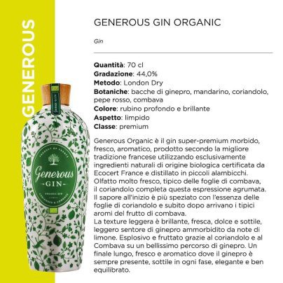 GENEROUS GIN ORGANIC 44? x CL.70 [MIXER125]