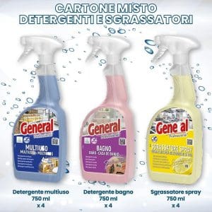 CARTONE MISTO DETERGENTE/SGRASSATORE 750ml x 12 Pz. [SUTTER135]