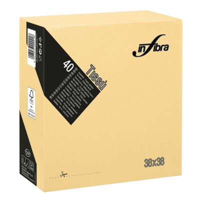 TOVAGLIOLI IN FIBRA 2V CREMA cm38x38 40 x 36 Pz.ART.I-0465 [CELTEX595]