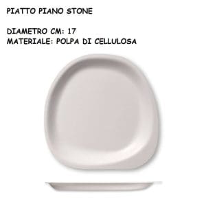 PIATTO TONDO PIANO STONE 17cm x 50 Pz.JP21120 [DAMPE330]