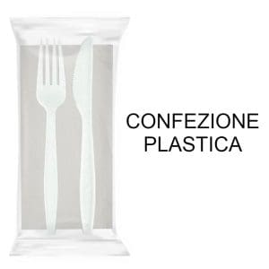 BIS POSATE PLA + TOVAGLIOLO 1V x 500 Pz. [BIBO100]