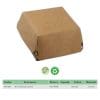 HAMBURGHER BOX GRANDE x 50 Pz. cm17x17x8h ART.ES31220 [SOLIA105]