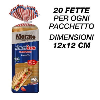 AMERICAN PANE BIANCO SANDWICH Gr.825 x 6 Pz. [MORATO100]