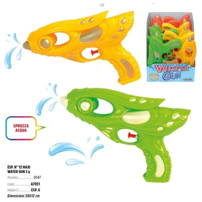 PISTOLA MAXI WATER GUN x 12 Pz.V.2,60 COD.A7051 [ROSSINIS107]