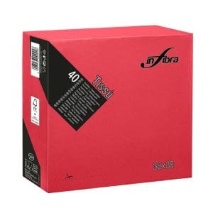 TOVAGLIOLI IN FIBRA 2V ROSSO cm38x38 40 x 36 Pz.ART.I-0457 [CELTEX560]