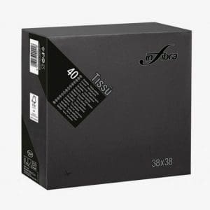 TOVAGLIOLI IN FIBRA 2V NERO cm38x38 40 x 36 Pz.ART.I-0464 [CELTEX570]