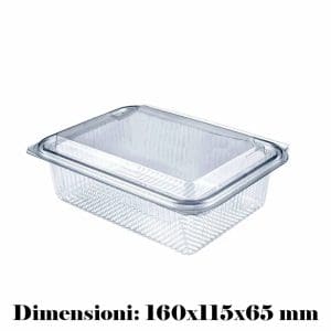 CONTENITORE+COPERCHIO PET TRASP. ML 1000 x 50 Pz. COD.V00556 [HOTFORM115]