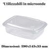 CONTENITORE+COPERCHIO PP. TRASP. ML 750 x 50 Pz.  MICRONDE COD.V01013 [HOTFORM145]