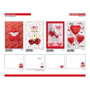 BIGLIETTI LOVE C/FOIL OLOGRAFICO x 12 Pz. ART.AVVC03 [MARPIMAR171]