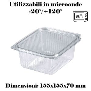 CONTENITORE+ COPERCHIO POLIPROP.TRASP. ML830 x 50 Pz. COD.OK830 [ONDIPACK105]