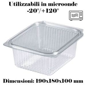 CONTENITORE+ COPERCHIO POLIPROP.TRASP. ML1800 x 50 Pz. COD.OK1800 [ONDIPACK115]