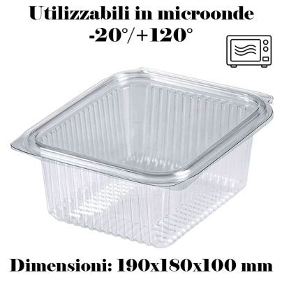 CONTENITORE+ COPERCHIO POLIPROP.TRASP. ML1800 x 50 Pz. COD.OK1800 [ONDIPACK115]