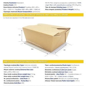 SCATOLA CHIUSA AVANA cm16x9x6h 1000ml x 25 Pz.   639-81 [SDG205]