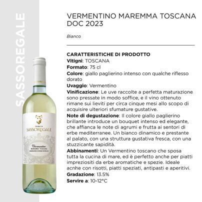 VERMENTINO MAREMMA TOSCANA DOC 2023 CL.75 x 6 Pz. [SANTAMARGHERITA100]