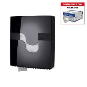 DISPENSER CARTA IGIENICA MEGAMINI REVOLVER BLACK x 1 Pz. ART.92800 [CELTEX155]