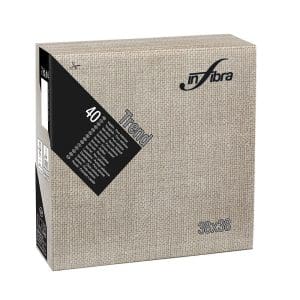 TOVAGLIOLI IN FIBRA 2V GREIGE cm38x38 40 x 18 Pz.ART.I-0821 [CELTEX645]