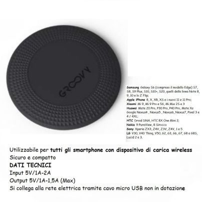 PAD WIRELESS 5W x 5 Pz. NEW [GROOVY230]