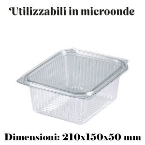 CONTENITORE+COPERCHIO PP TRASP. ML 1500X50 Pz. MICRONDE COD.V01015 [HOTFORM135]