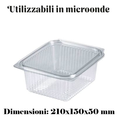 CONTENITORE+COPERCHIO PP TRASP. ML 1500X50 Pz. MICRONDE COD.V01015 [HOTFORM135]