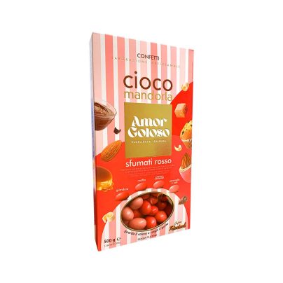 CONFETTI CIOCO MANDORLA SFUMATI ROSSO Gr.500 [MAXTRIS180]