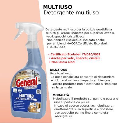 DETERGENTE MULTIUSO GENERAL 750 MLx 1 Pz. ART.7155 [SUTTER350]