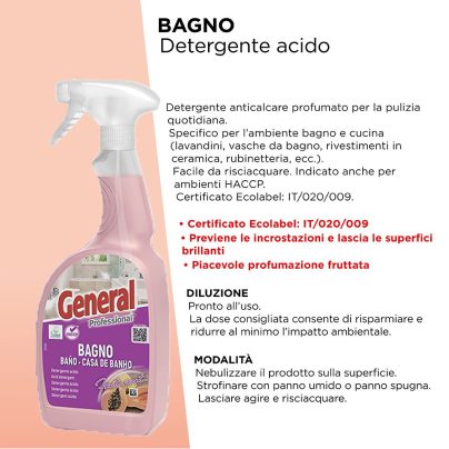 DETERGENTE BAGNO GENERAL750 MLx 1 Pz. ART.7106 [SUTTER351]