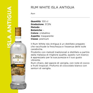RUM WHITE ISLA ANTIGUA 37,5% Lt.1 [CELEBRITY200]