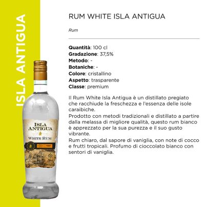RUM WHITE ISLA ANTIGUA 37,5% Lt.1 [CELEBRITY200]
