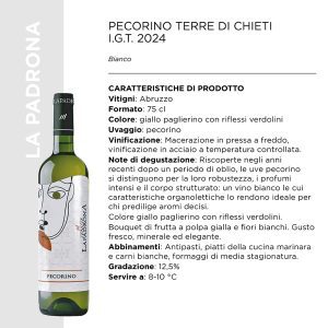 PECORINO TERRE DI CHIETI I.G.T.2024 CL.75 x 6 PZ. [LAPADRONA100]