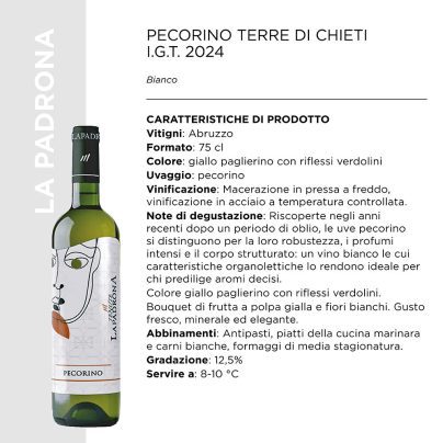 PECORINO TERRE DI CHIETI I.G.T.2024 CL.75 x 6 PZ. [LAPADRONA100]