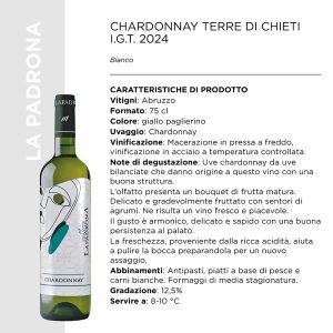 CHARDONNAY TERRE DI CHIETI I.G.T. 2024 CL.75 x 6 PZ. [LAPADRONA120]