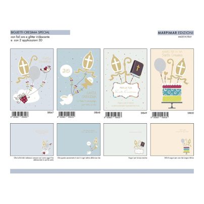 BIGLIETTI CRESIMA SPECIAL x 12 Pz. ART.ASRB12/12 [MARPIMAR123]