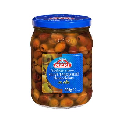 OLIVE TAGGIASCHE DENOCCIOLATE IN OLIO x Gr.690 [NERI161]