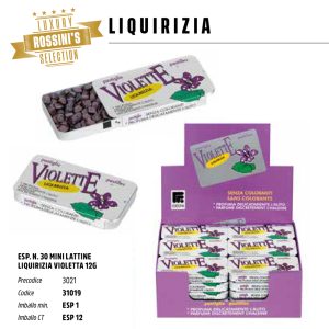 MINI LATTINE LIQUIRIZIA VIOLETTE x 30 Pz. ART. 31019 [ROSSINIS624]