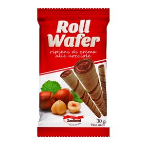 ROLL WAFER RIPIENI NOCCIOLA Gr.30 x 24 Pz. [ZANIBONI220]