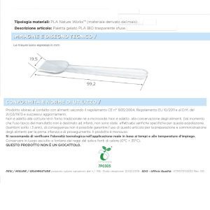 PALETTA GELATO 10CM PLA TRASP.BIO SFUSE x 500 Pz.ART.143317 [SDG420]