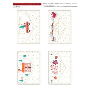 BIGLIETTI NATALE PORTA/SOLDI x 12 Pz. ART.21ABN12 [MARPIMAR268]