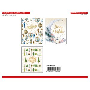 CHIUDIPACCO BUON NATALE C/CLITTER x 60 Pz. ART.21ABN23 [MARPIMAR257]