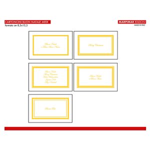 BIGLIETTI BUON NATALE CART.BIANCO+BUSTA x 100 Pz. ART.CCK02 [MARPIMAR260]